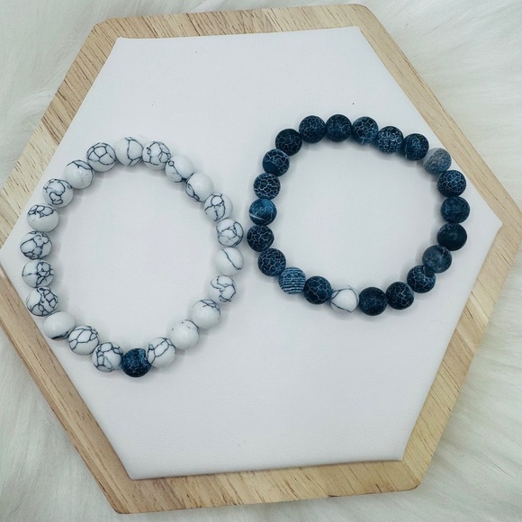 Duo Marble Ceramic Beaded Bracelet - Small wrists - Picture 5 of 6